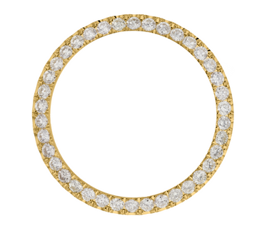 40mm Custom 3.7ct Diamond Bezel 14K Yellow Gold