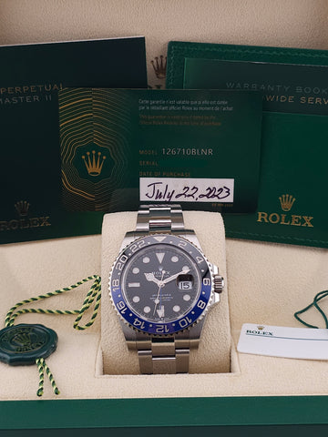 Pre-Owned - Steel Rolex "Batman" GMT-Master II 40MM 126710BLNR