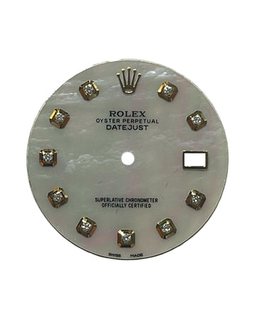 Custom White MOP Datejust 28MM Yellow Gold Diamond Dial