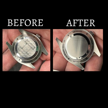 back of rolex case polished