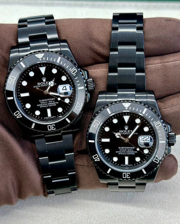 rolex submariners in black pvd coating