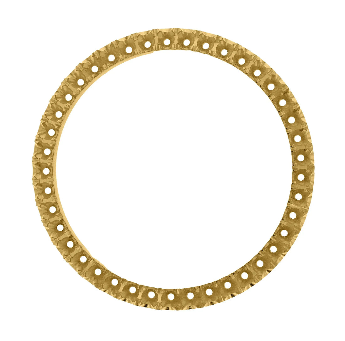 40mm Custom 3ct Diamond Bezel  14K Yellow Gold