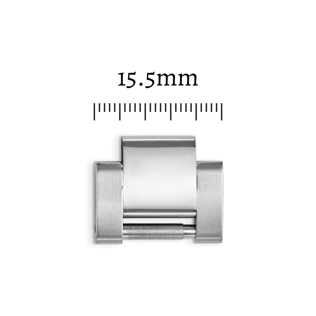 Preowned Stainless Steel Solid Oyster Links 15.5mm - Men's