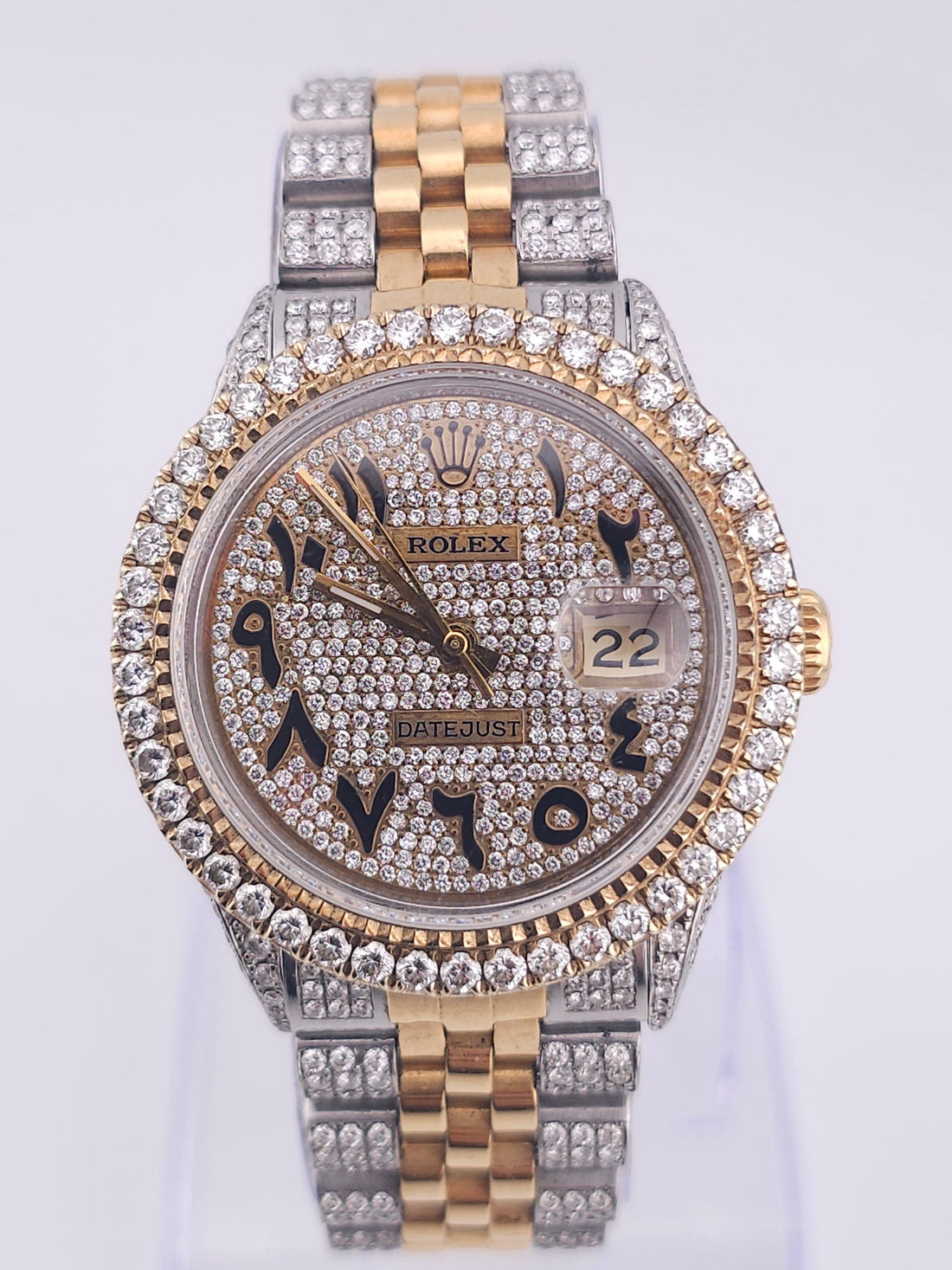 Pre-Owned - Vintage Custom Two Tone Iced Out Rolex DateJust 36MM 16013 *In Stock*