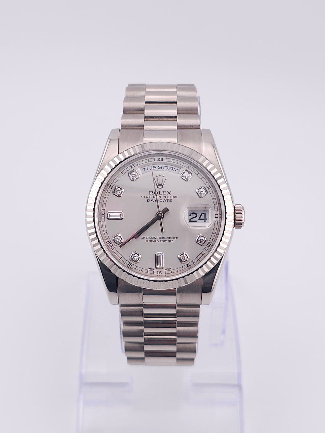 Pre-Owned - 18K White Gold Rolex Day-Date 36MM 118239