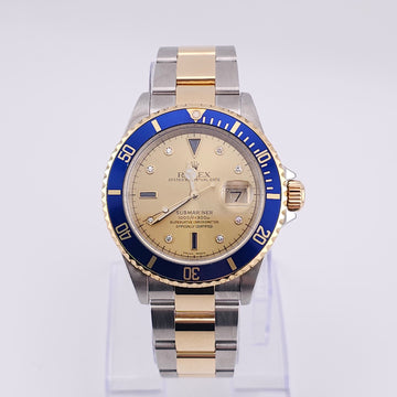 Pre-Owned - Two Tone Rolex Submariner 40MM 16613 "Serti" Dial *In Stock*