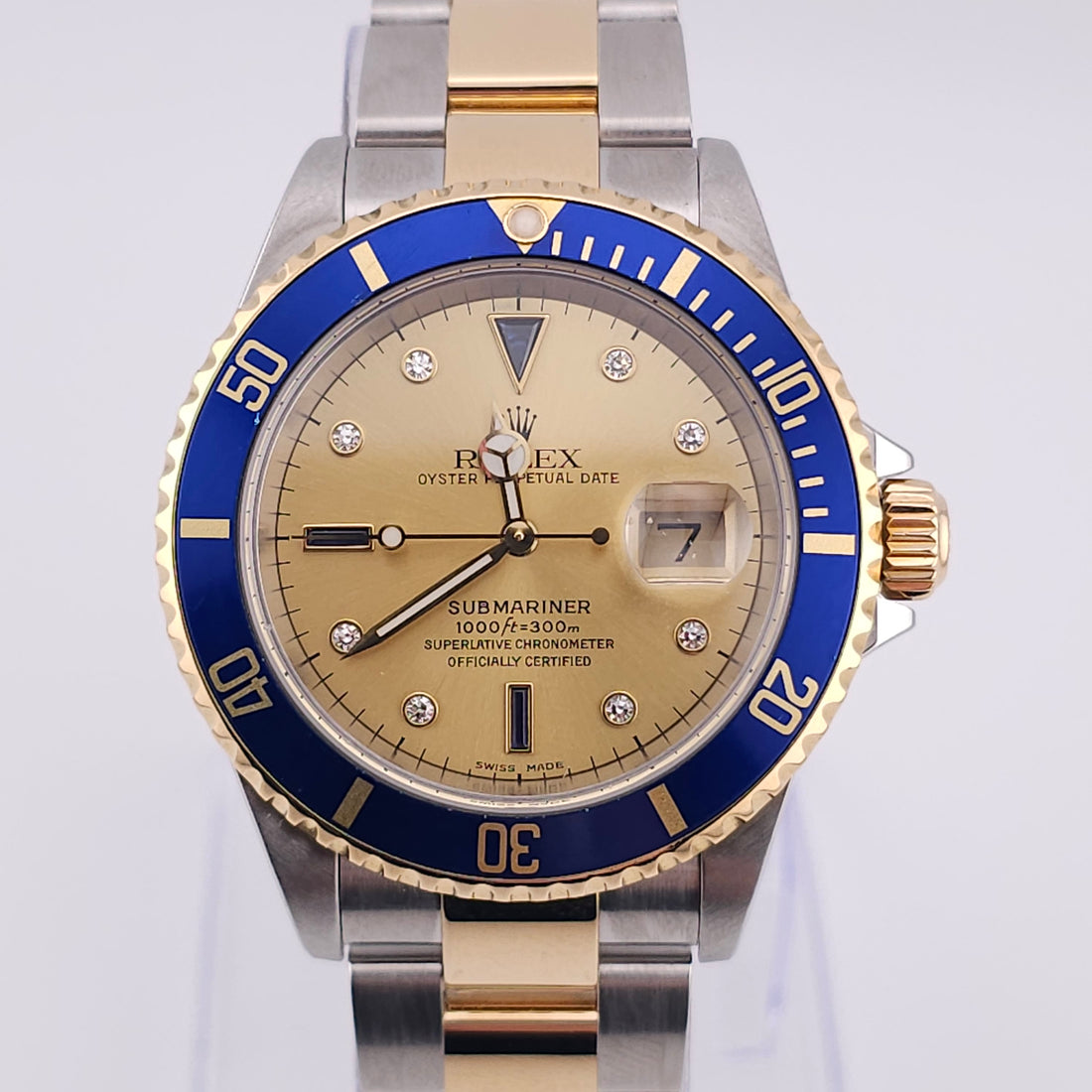 Pre-Owned - Two Tone Rolex Submariner 40MM 16613 "Serti" Dial *In Stock*