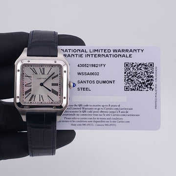 Pre-Owned - Stainless Steel Cartier Santos Dumont 46x33MM WSSA0032 *In Stock*
