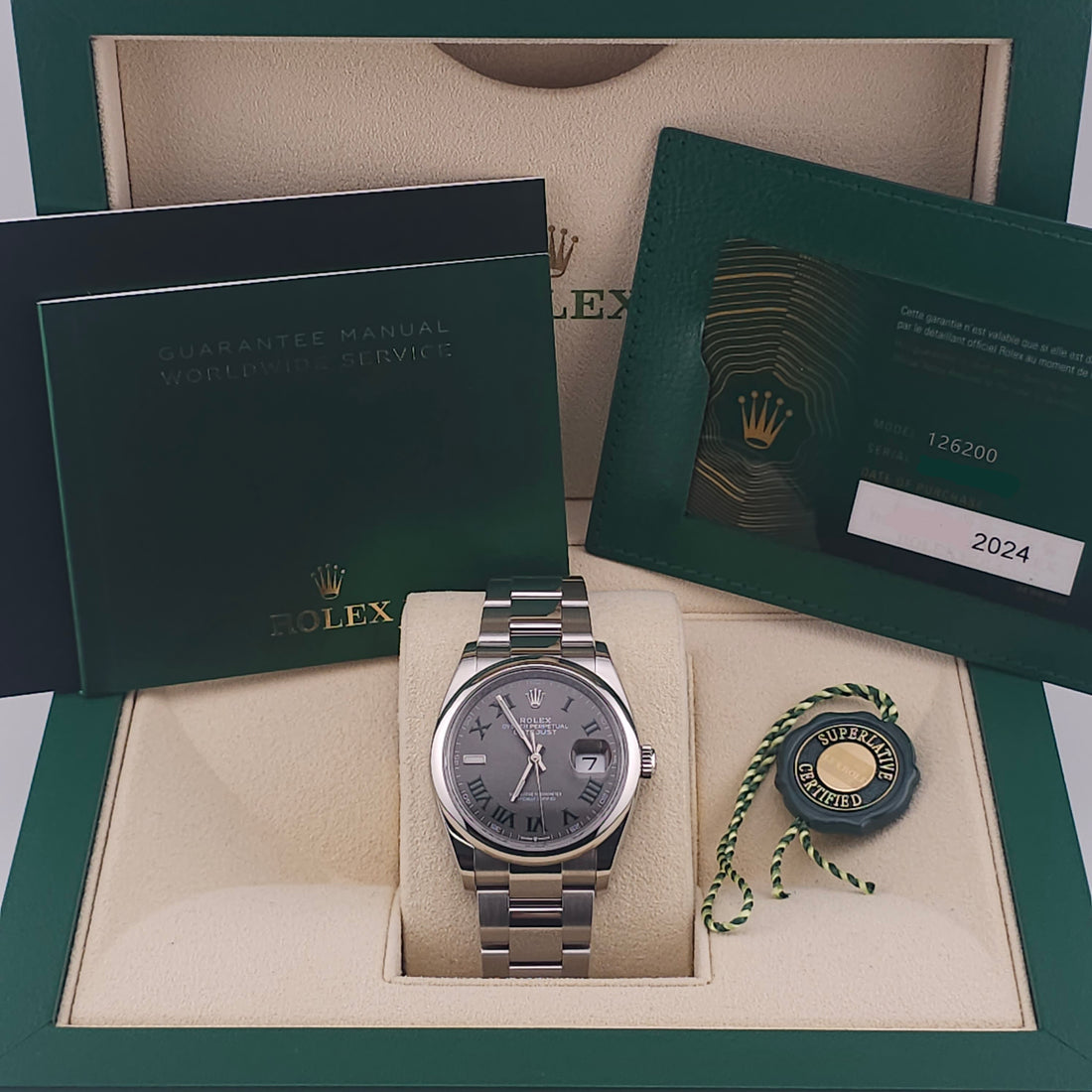 Pre-Owned - Stainless Steel Rolex DateJust "Wimbledon" 36MM 126200 *In Stock*