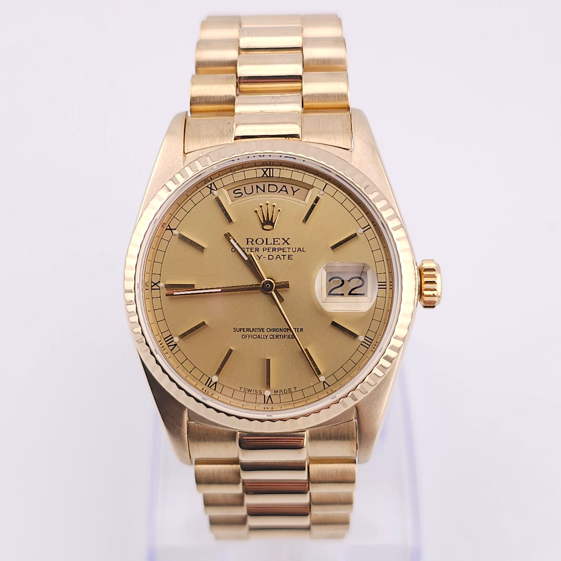 Pre-Owned - Vintage 18K Yellow Gold Rolex Day-Date 36MM 18038