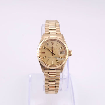 Pre-Owned - Vintage 18K Yellow Gold Rolex Ladies Datejust 26MM 6927