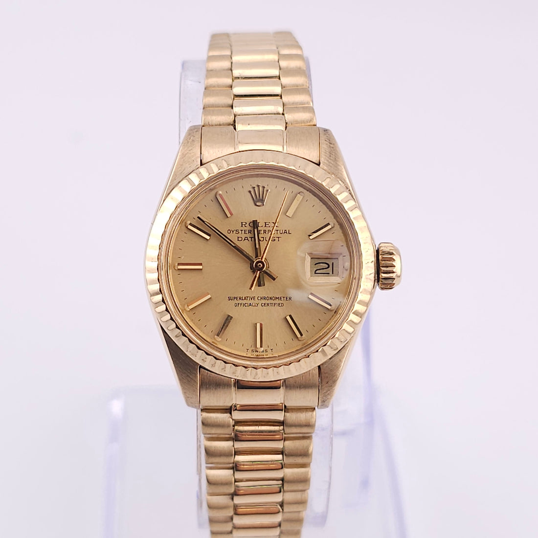 Pre-Owned - Vintage 18K Yellow Gold Rolex Ladies Datejust 26MM 6927