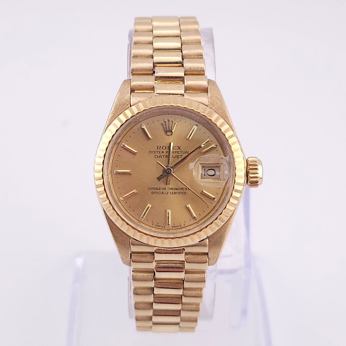 Pre-Owned - Vintage 18K Yellow Gold Rolex Datejust President 26MM 6917