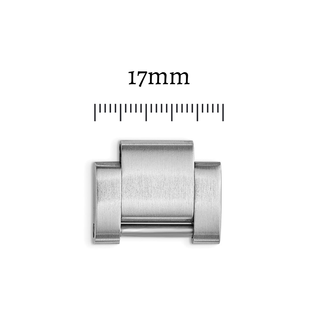 Preowned Stainless Steel Solid Oyster Links 17mm - Men's