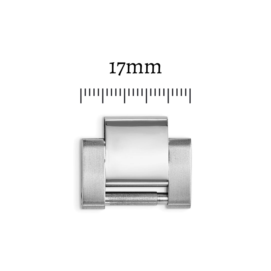 Preowned Stainless Steel Solid Oyster Links 17mm - Men's