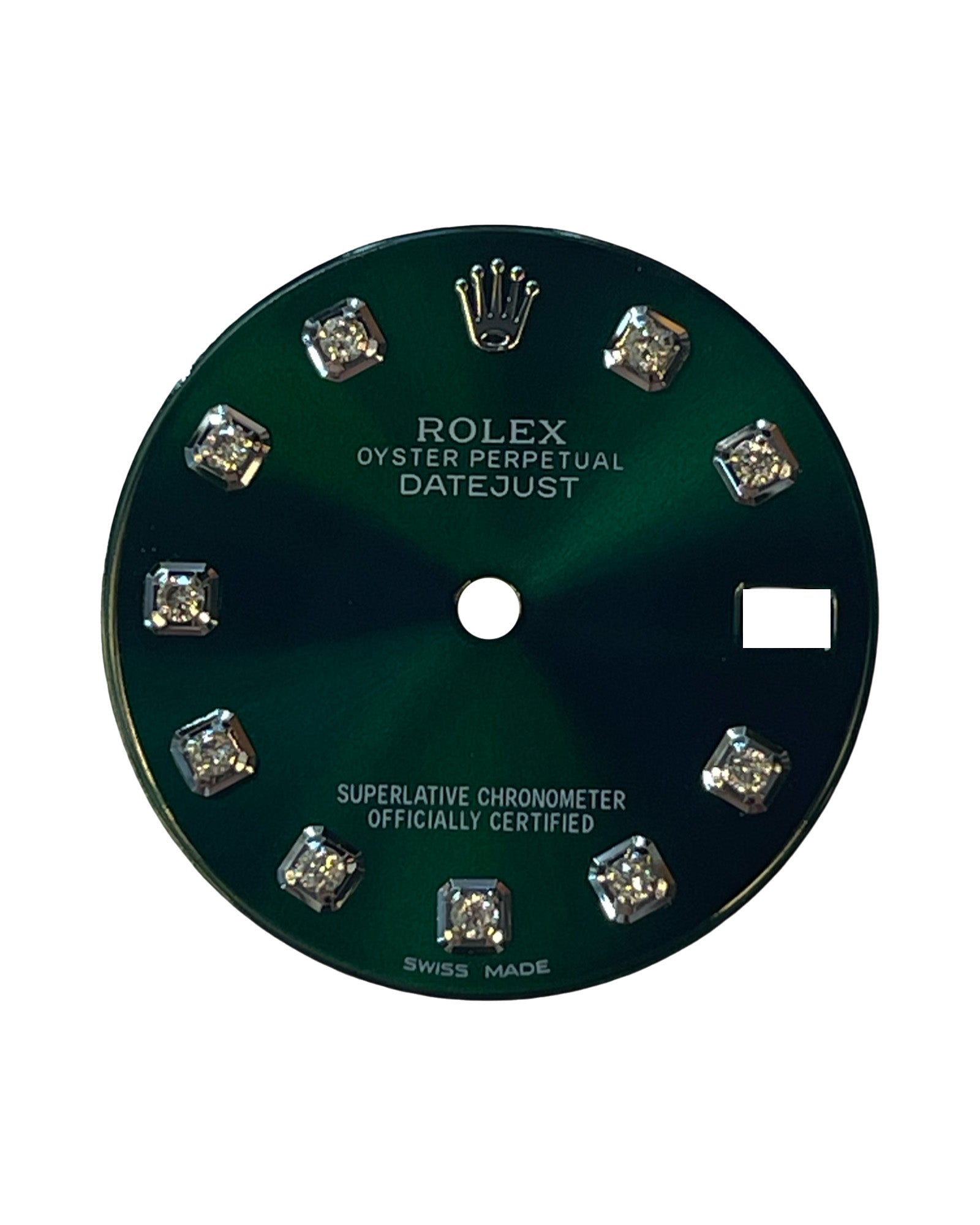 Diamond Dial Part Custom Emerald Green Datejust 41MM White Gold Diamond Dial – Elite Watch Co