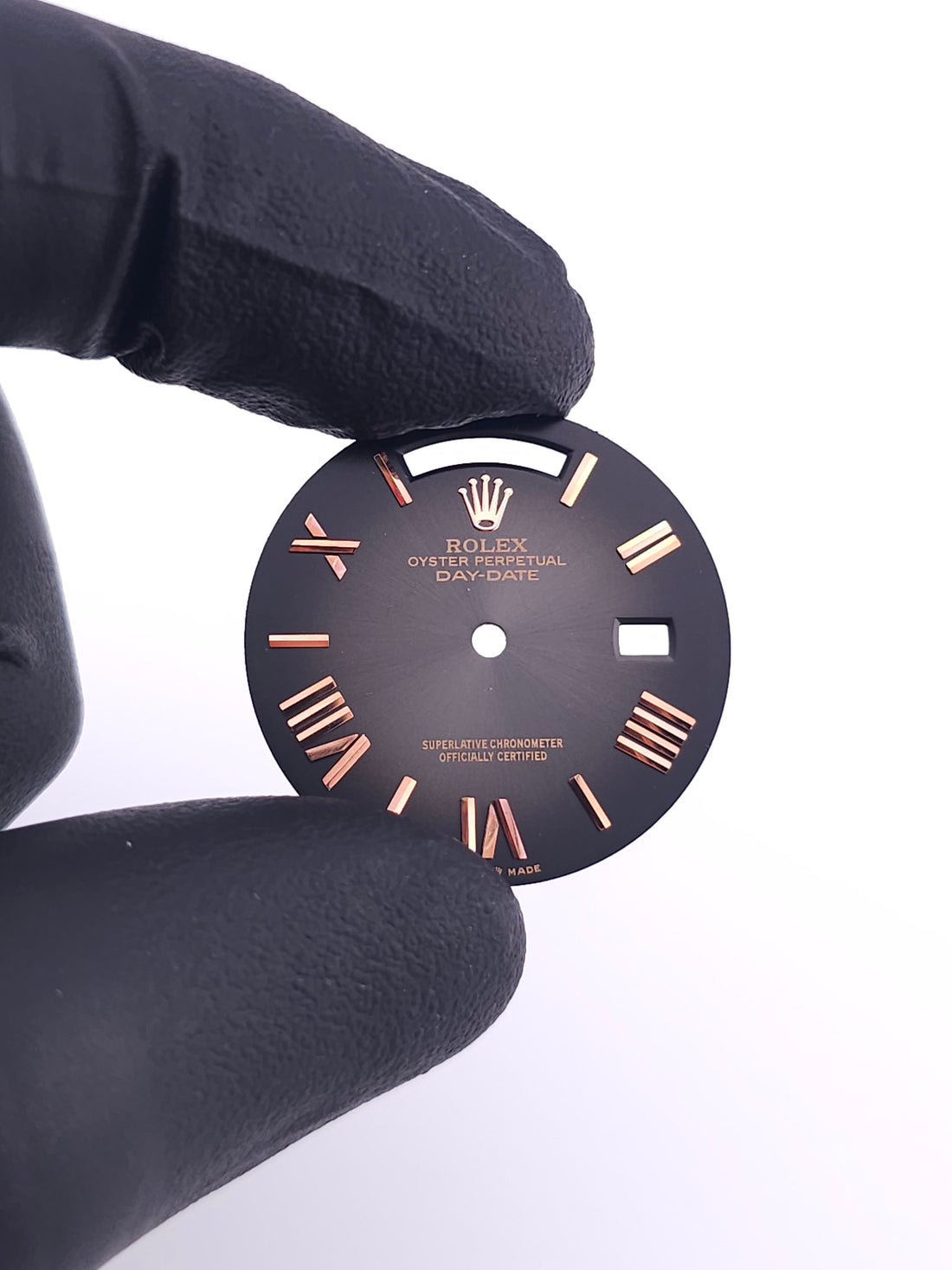 Custom 36mm Smokey Gray Day-Date Dial With Rose Roman Markers *In Stock*