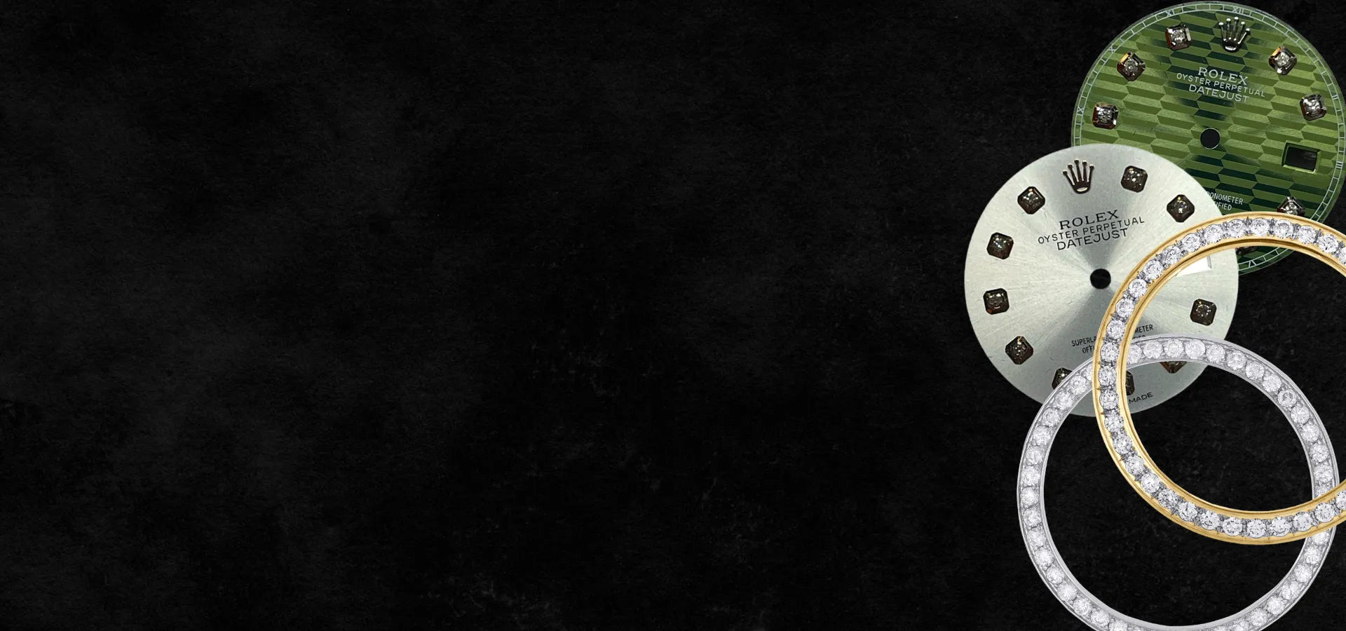 A person inspecting a luxury watch