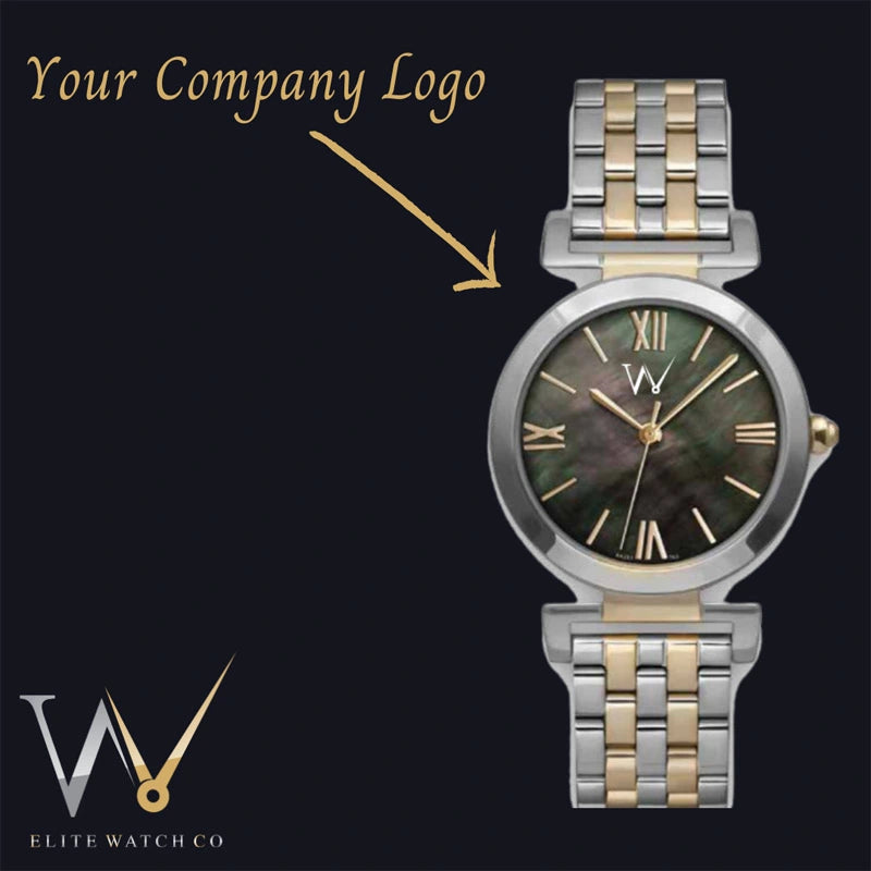 company logo on watch